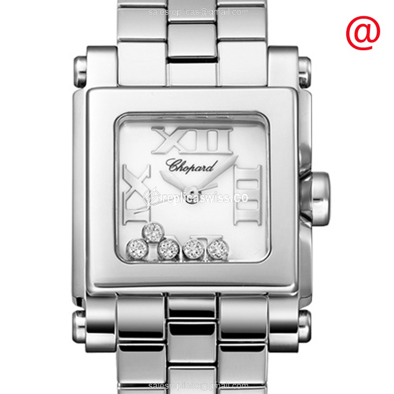 Chopard Happy Sport Quartz Steel White Dial Silver Clasp 278516-3002